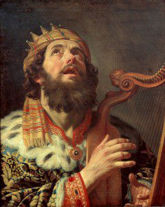 King David playing the harp by Gerard van Honthorst [Public domain], via Wikimedia Commons