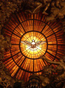 Dove of the Holy Spirit (ca. 1660, stained glass, Throne of St. Peter, St. Peter's Basilica, Vatican) by Dnalor 01 (Own work) [CC BY-SA 3.0 at (http://creativecommons.org/licenses/by-sa/3.0/at/deed.en)], via Wikimedia Commons