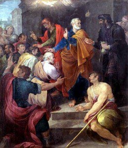 The Apostles confront Simon Magus by Avanzino Nucci [Public domain], via Wikimedia Commons
