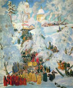 The_consecration_of_water_on_the_Theophany._Kustodiev