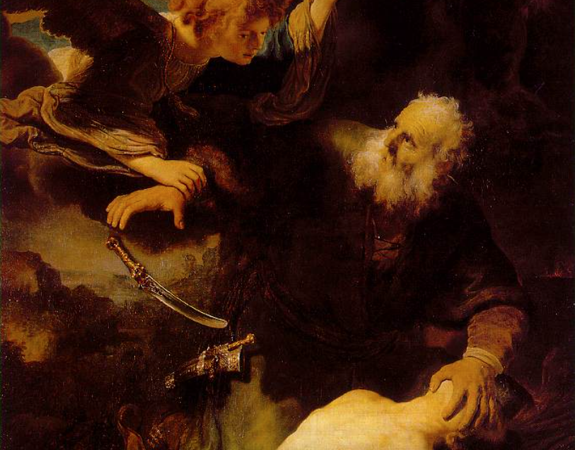 Rembrandt, "Abraham and Isaac," 1634, public domain.