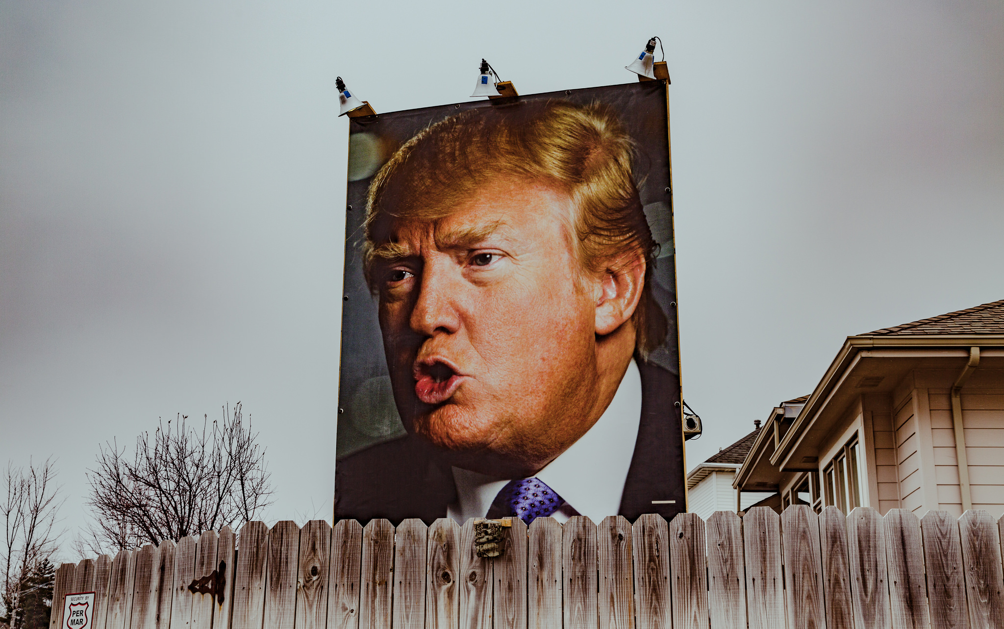 "Donald Trump Backyard Portrait Sign - West Des Moines, Iowa" by Tony Webster, Flickr. Used according to Creative Commons license.