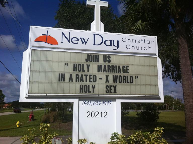 Church Sign Epic Fails “holy Sex” Edition Christian Piatt