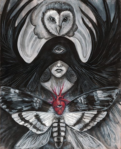 "Seer" - painting by Laura Tempest Zakroff 