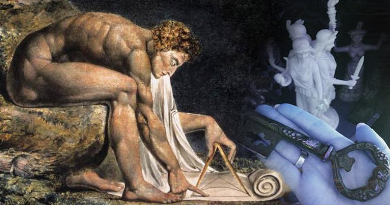 William Blake's Newton + photo by the author