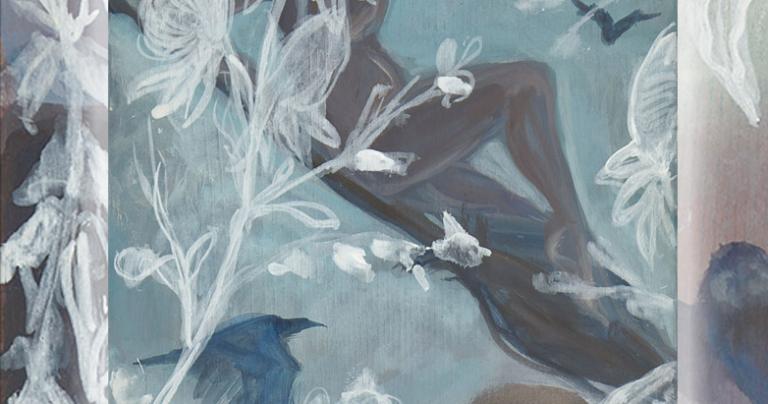 Detail from the author's painting "Ride to the Sabbat" from the Iconomag Series