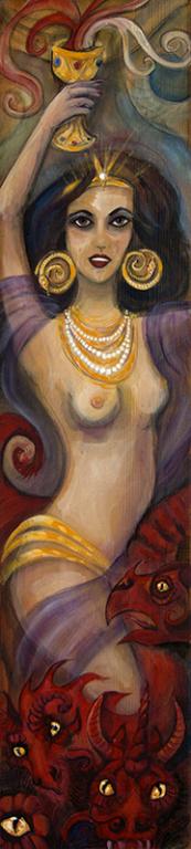 "Jezebel" - painting by Laura Tempest Zakroff (2015)