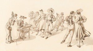 Because when we think of the "folk" we think of folk dance, right? "Musik und Tanz." From Wikimedia Commons, in public domain.