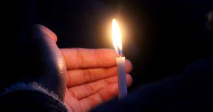 Image from the Toronto vigil for Orlando. Creative Commons license from WIkimedia.