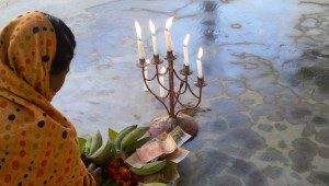 A photo of a temple ritual I took in northeast India.