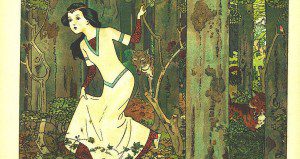 Franz Jüttner's Schneewittchen (1910). In public domain, from Wikimedia Commons.