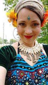A dance selfie from an art fair gig.