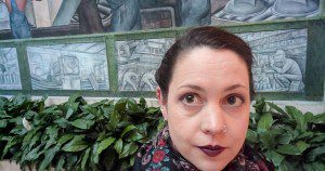 Me enjoying the Rivera murals at the Detroit Institute of Arts during a break from the conference.