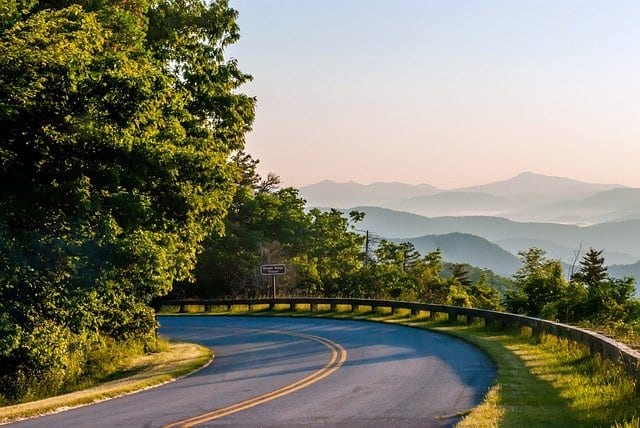 A road in the Appalachian mountains