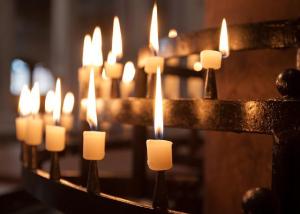 candles in a church