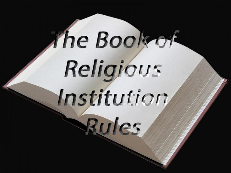 book of religious institution rules
