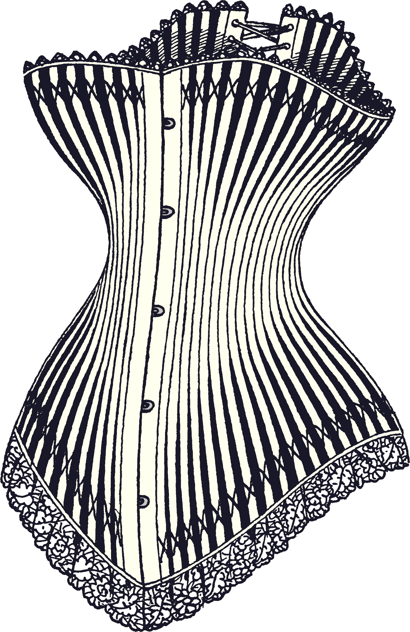 "Corset1878taille46 300gram" by Anonymous - second-hand source: Le Corset by Libron. 1933. Licensed under Public Domain via Wikimedia Commons - https://commons.wikimedia.org/wiki/File:Corset1878taille46_300gram.png#/media/File:Corset1878taille46_300gram.png