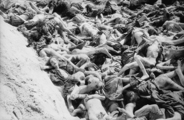 Evil: a mass grave inside Bergen-Belsen concentration camp: the innocents suffer