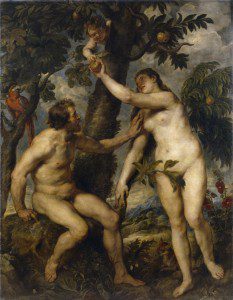 Adam, Eve, and the Serpent: Peter Paul Rubens painting of Adam Eve and the serpent
