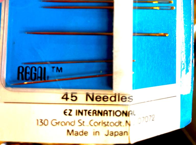 The mending kits: here, an ancient packet of needles