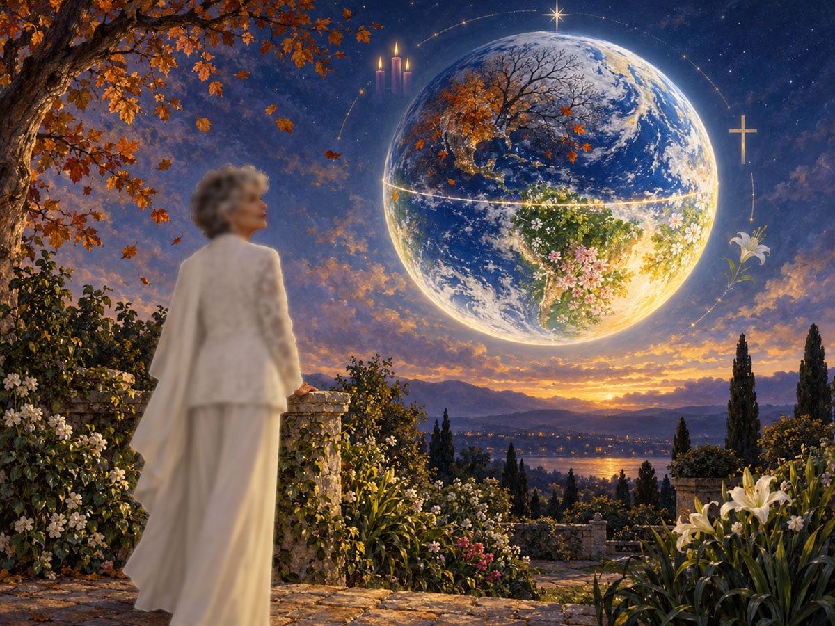 A woman pondering the fall equinox