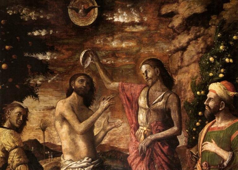 Andrea Man­tegna, “Bap­tism of Christ,” ca. 1505