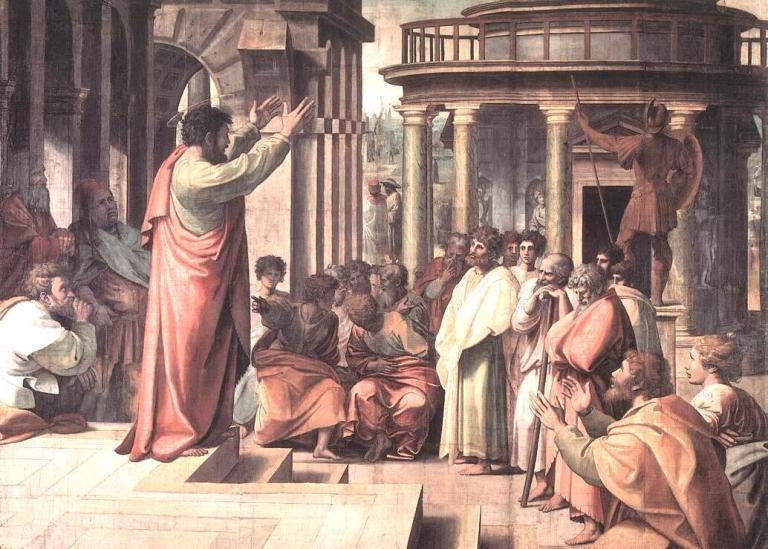 St. Paul preaching in Athens (Raphael, 1515)