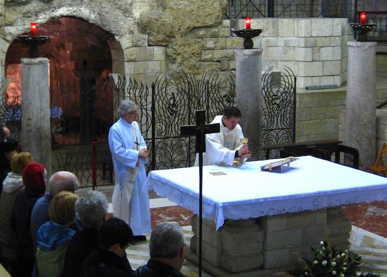 Mass in the Grotto of the Annunciation, Creative Commons
