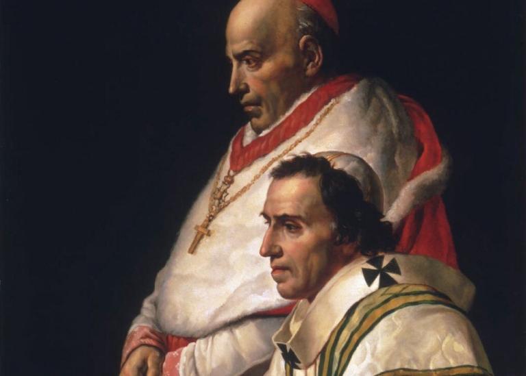 Jacques Louis-David, "Pius VII and Cardinal Caprara, ca. 1805