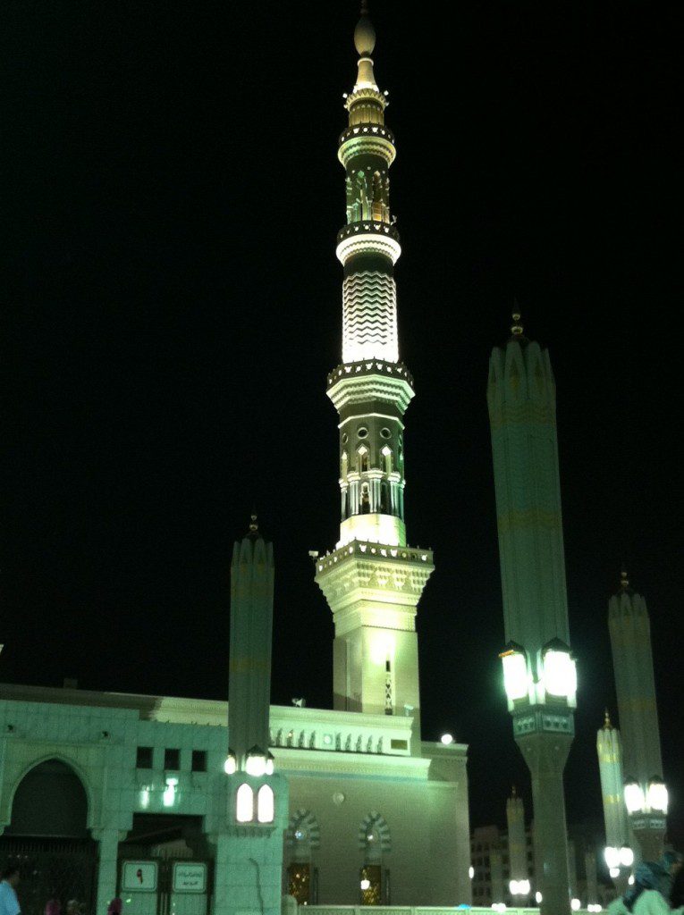 Minaret at night