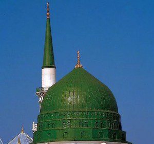 Dome of the Prophet's Mosque, By Abdul Hafeez Bakhsh. Via Wikimedia Commons.