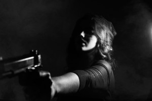 "Woman with a Gun" by Sofia Sforza