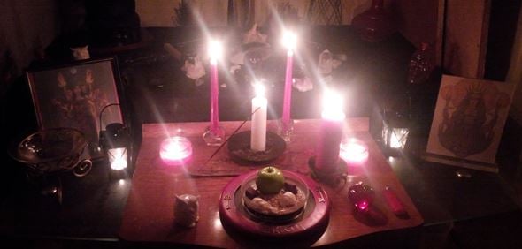 altar for rite of her sacred fires