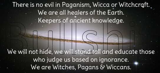 Pagans can't be evil, apparently.