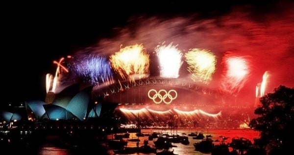 Sydney harbour, olympics closing ceremony