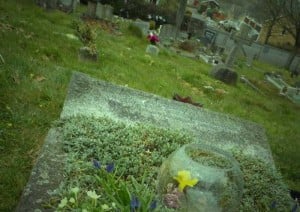 Dion Fortune's Grave, Glastonbury. Photo © Sorita d'Este, 2013