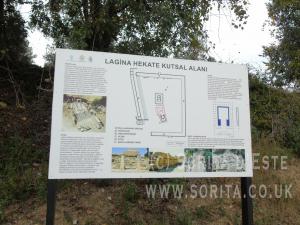 Information board at the Temple of Hekate, Lagina, Photo by Sorita d'Este.