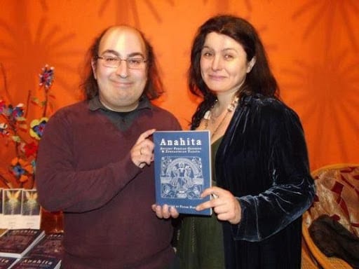 Payam Nabarz with Sorita d'Este at the launch party for his book Anahita Anthology (Oxford)