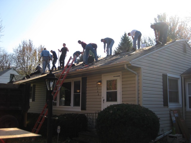 At least 15 guys on the roof last Saturday