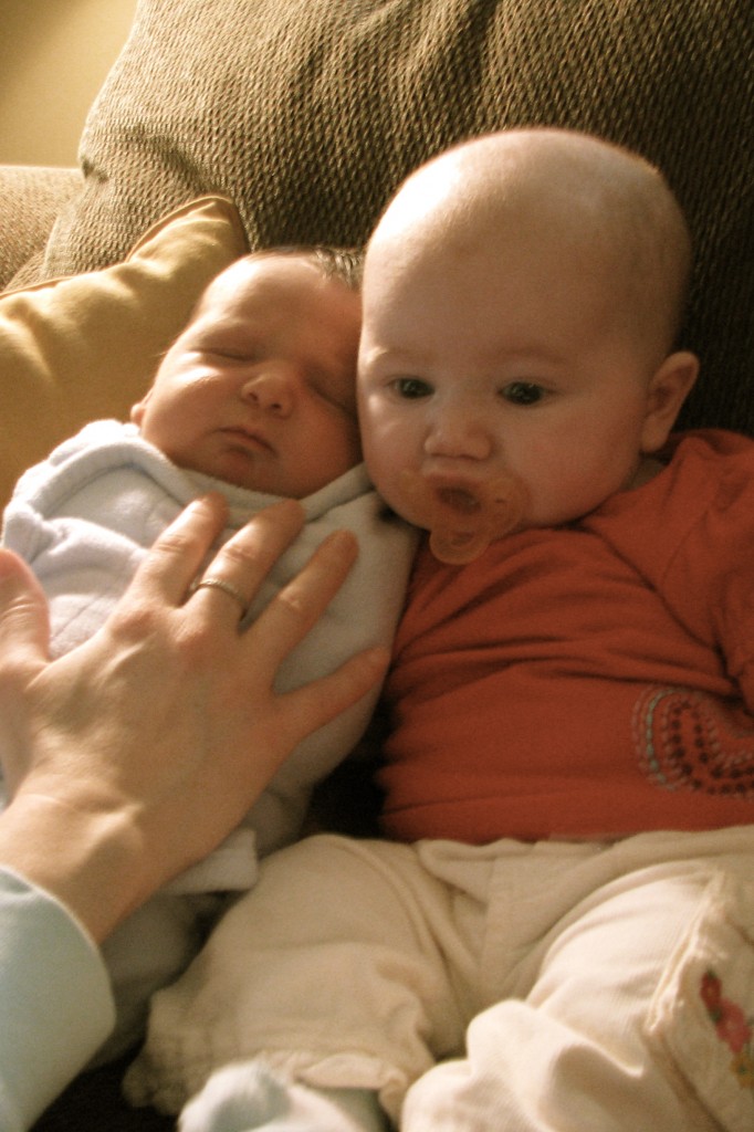 April's precious bundle, 3 mo. old, Zoe & Rhys