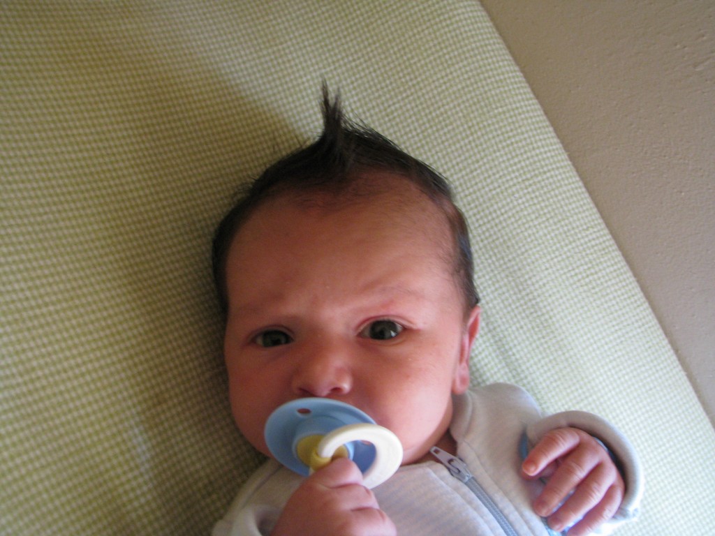I like to stay on the cutting edge of fashion, hence the mohawk.