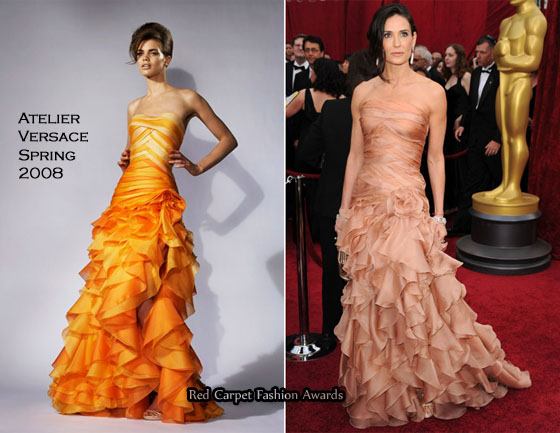 Demi Moore at the Oscars in Atelier Versace
