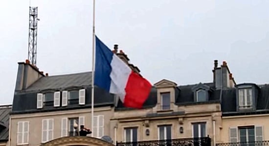French flag half staff--cropped 2