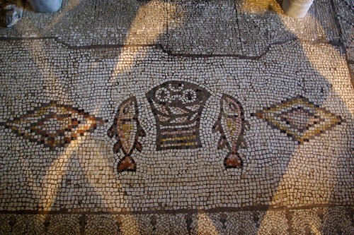 Israel Tabgha Loaves and Fishes mosaic