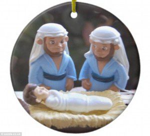 Nativity ornament featuring two Josephs, reportedly no longer for sale on zazzle.com.