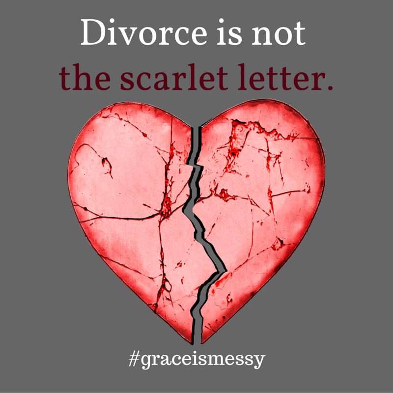 Divorce is not the scarlet letter. Grace for the divorced Christian.