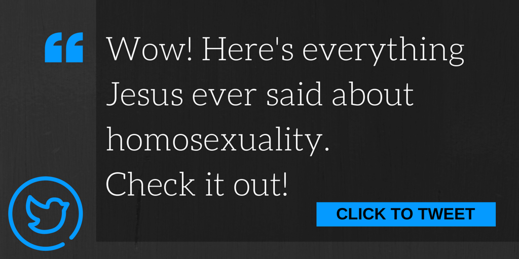 Wow! Here's Everything Jesus Ever Said About Homosexuality. 
