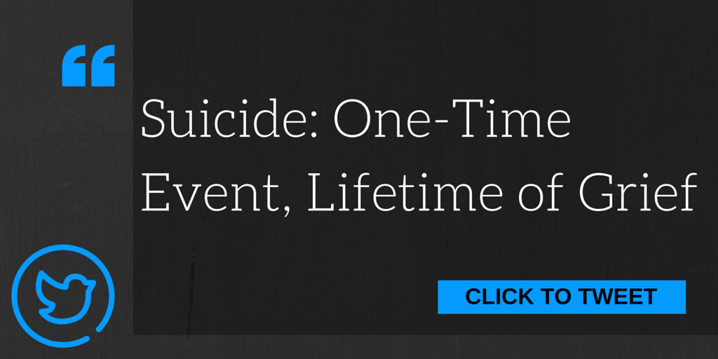 Suicide: One-Time Event, Lifetime of Grief