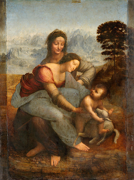 Leonardo da Vinci (1452–1519) Link back to Creator infobox template wikidata:Q762 s:en:Author:Leonardo da Vinci q:en:Leonardo da Vinci TitleFrench: La Vierge, l'Enfant Jésus et sainte Anne The Virgin and Child with St. Anne wikidata:Q563727 (PD 100) from Wikimedia Commons