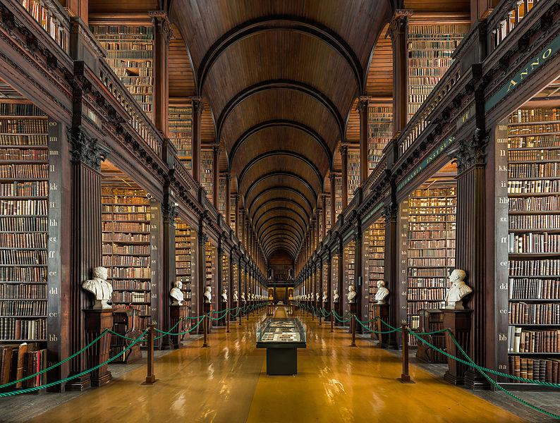 Description The Long Room of the Old Library at Trinity College Dublin. Date	21 July 2015 Source	Own work Author	Diliff (CC BY-SA 4.0)